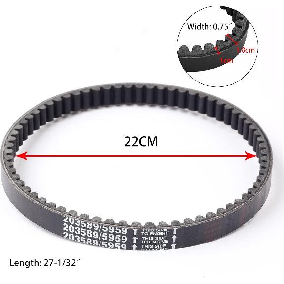 BLACKHORSE-RACING 3Pcs 30 Series Go Kart Drive Belt Replaces Manco 5959 / Comet 203589