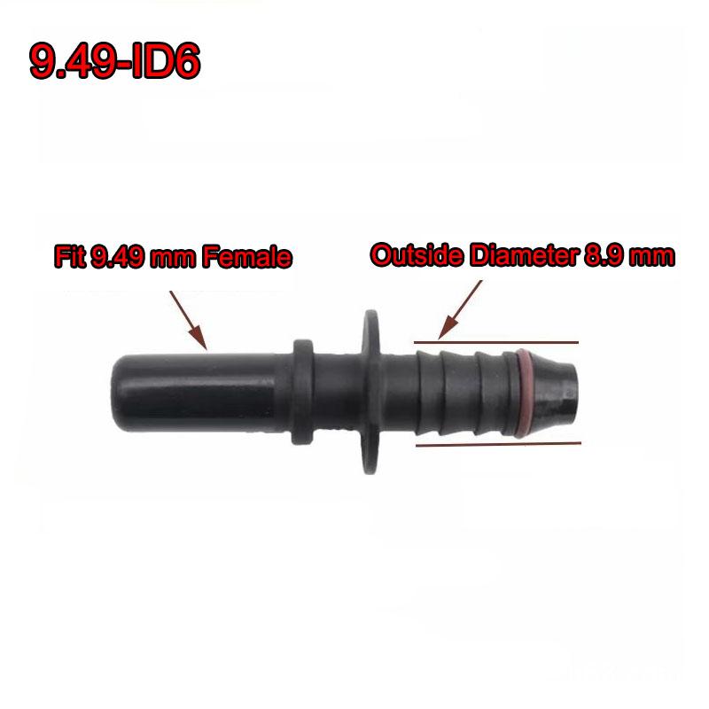 9.49 ID6 Car Fuel Quick Release Hose Connector Diesel Oil Pipe Pump Rubber Fitting Car Accessories Tools Fuel System Fittings7