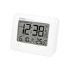 MAG Alarm Clock Radio Clock Table Clock Small Small Digital Thermometer Calendar Electronic Sound Alarm Snooze Light White Height Approx. 6.2 X Width