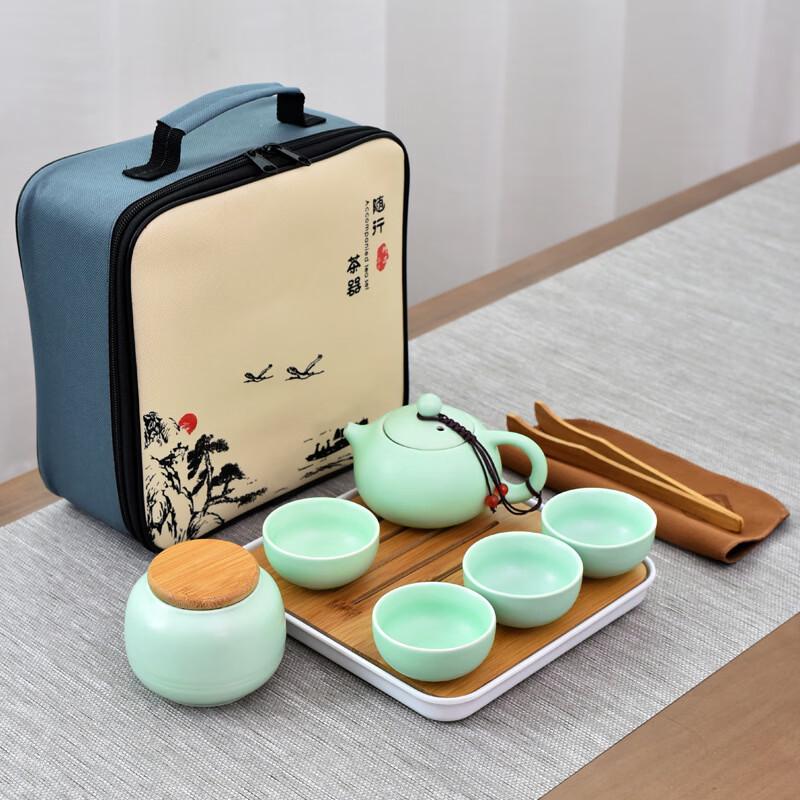 Minguan Dehua Ding Kiln Ceramic Tea Set зелёный