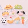 10 Pcs New Mini Cute Cartoon Rabbit, Dairy Farm Series Resin Scrapbook Diy Jewellery Hairpin Accessories Decorate Craft A96