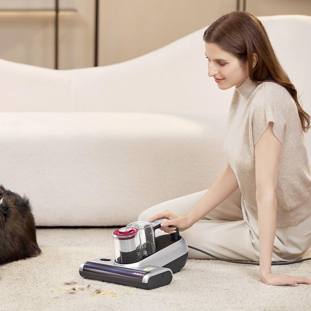 JIMMY BX6 Pro Double Cup Anti-mite Vacuum Cleaner, 245mm Suction Inlet, 0.5L Dust Cup Capacity, Smart Dust Sensor