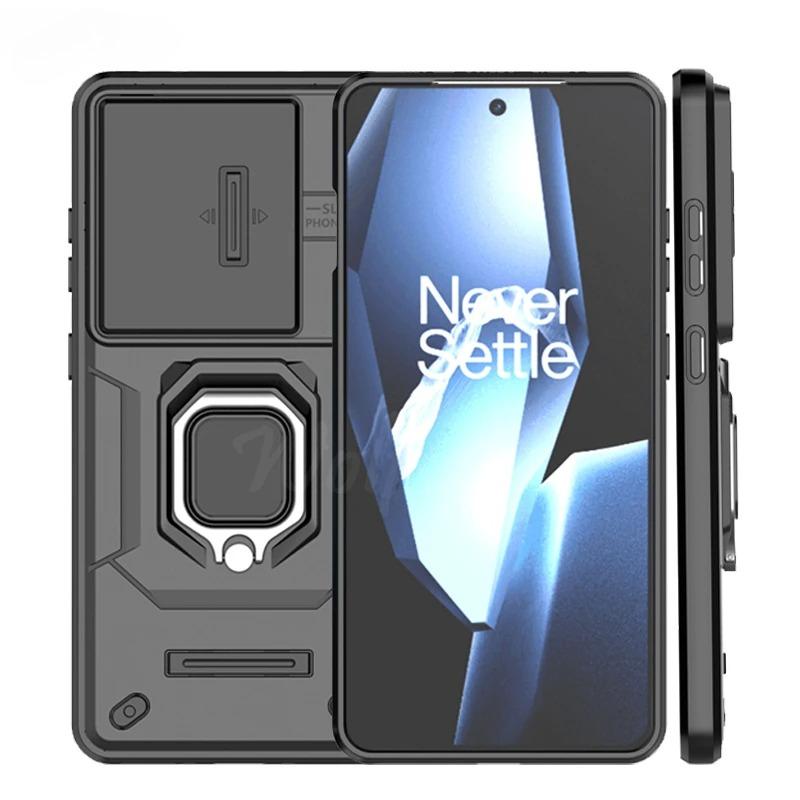 Shockproof Case For OnePlus 13R Case For OnePlus 13R Ring Holder Magnetic Back Cover For OnePlus 13R Push Window Case 6.78 inch
