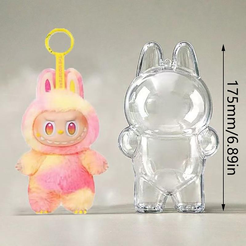 Labubu Protector Case Labubu V3 Suitable For Wearing Clothes Loose Less Crowded Protective Acrylic Storage Case Transparent