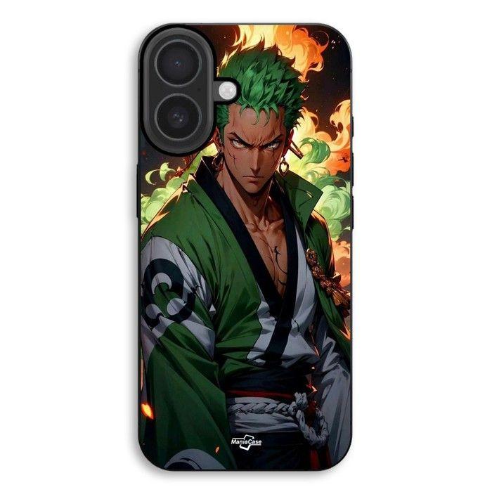 Coque de téléphone - MANIACASE - iPhone 17 - One Piece Zoro - Silicone TPU - 3D art