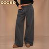 Women's Fashion Casual Solid Color Print Pants & Capris