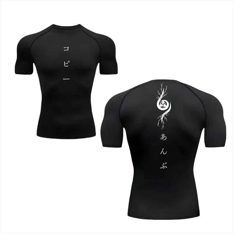 Compression Shirts for Men Breathable Stretchy Gym Workout Running T-shirts Summer Quick Dry Tees Sweat Absorbing Short Sleeve Tight Fit