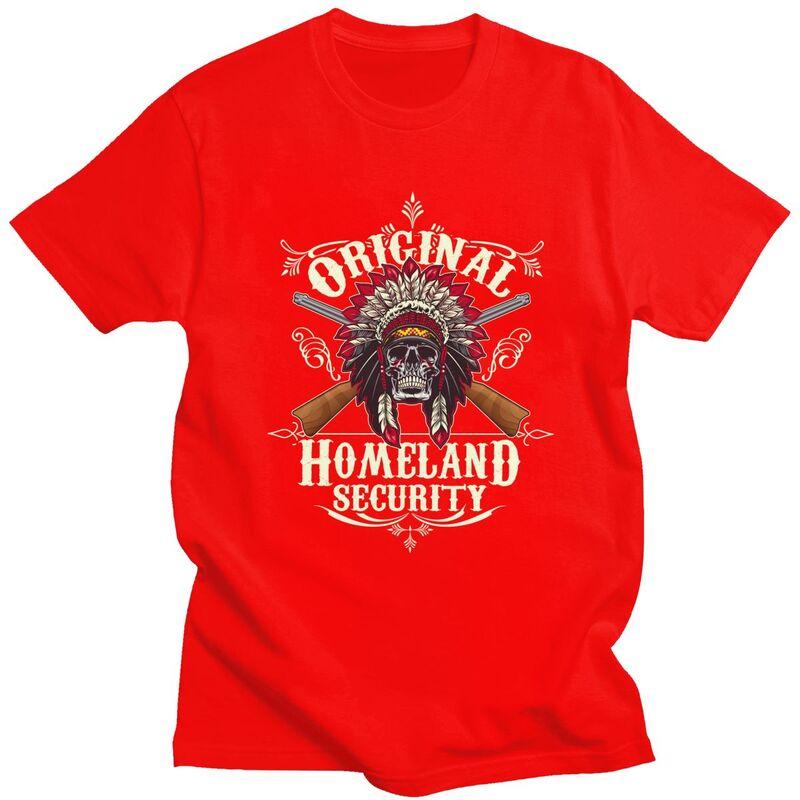 Винтажная Оригинальная Футболка Homeland Security 2-я Поправка 100% Хлопок Топы Круглый Вырез Футболка Повседневная Одежда с Коротким Рукавом S