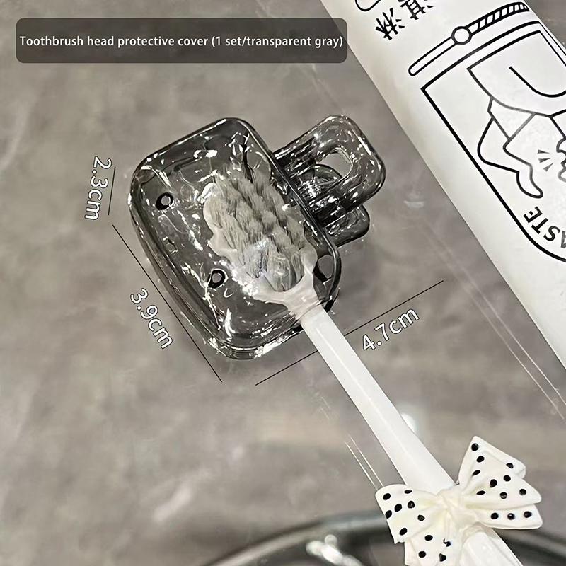 Portable Toothbrush Head Cover Clips Plastic Dustproof Head Germproof Protector Caps Travel Hiking Camping Bathroom Accessories