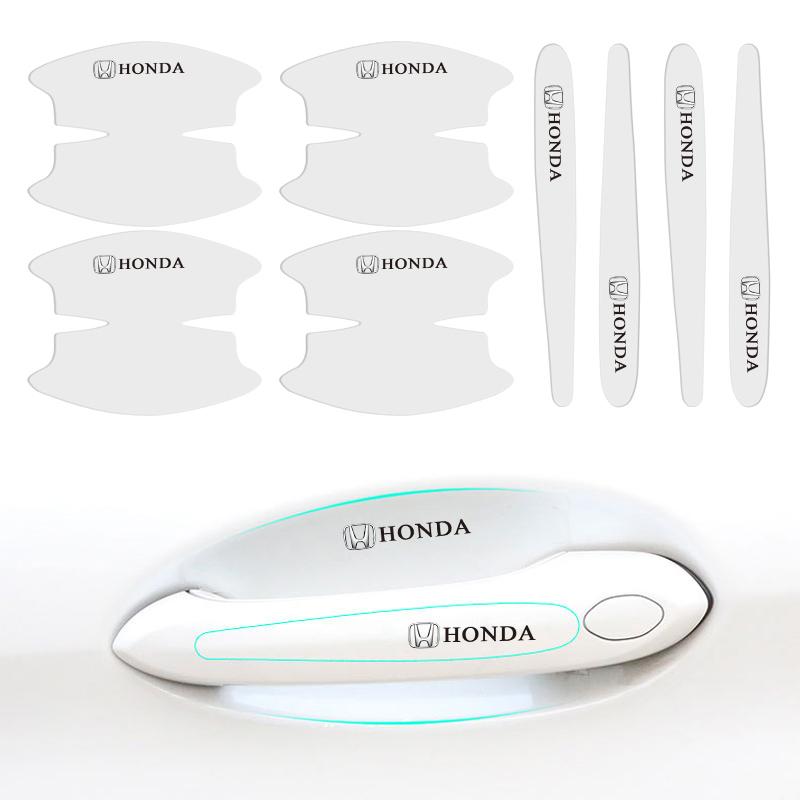 8pcs Car Door Bowl Door Handle Anti Scratch Sticker Auto TPU Transparent Protective Film for Honda Civci FIT CRV Accord Jazz akd256