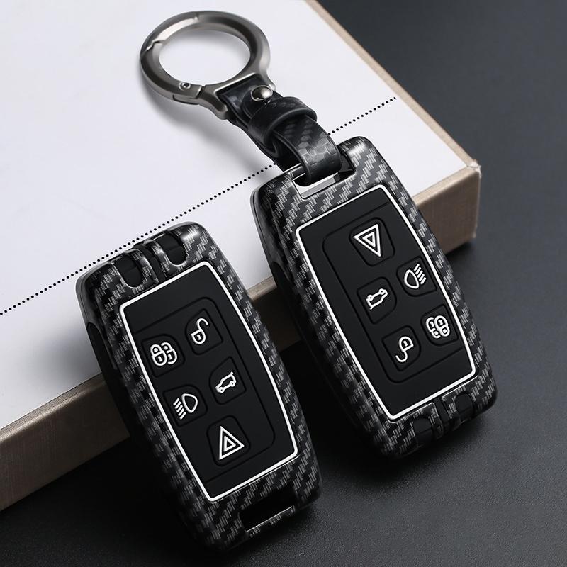 Metal Car Key Case Remote Cover Shell Holder Keyring Fob for Land Rover Range Rover Sport Evoque Freelander Velar Discovery LR5