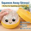 Squishy Glitter Dumpling Squeeze Toy with Bamboo Steamer Soft TPR Stress Ball Decompression Fidget Toy Funny Creative DIY Assembly Gift Present