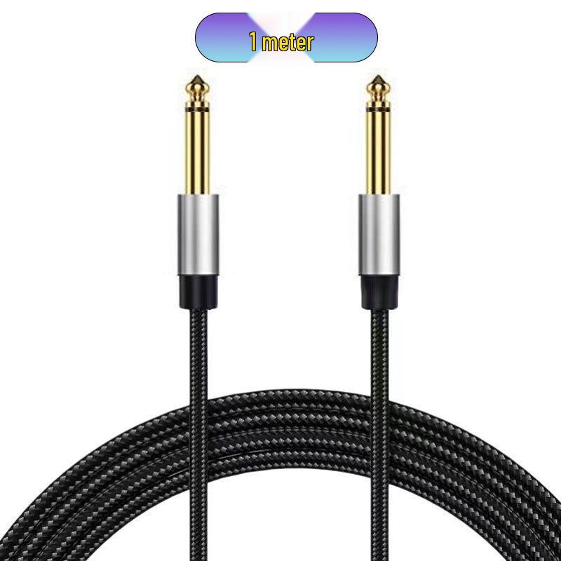 6.35mm To 6.5mm Male-to-Male Audio Cable for Amplifiers, Speakers, Laptops, and Microphones