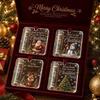 Neue Weihnachts-Acryl-Geldklammern-Ornamente Weihnachtsmann Schneemann Rentier-Muster Neujahrs-Geldgeschenke Gastgeschenke Dekoration