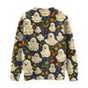 Ladies' Fashionable Casual Long Sleeved Halloween Printed Round Neck Knitted Yarn