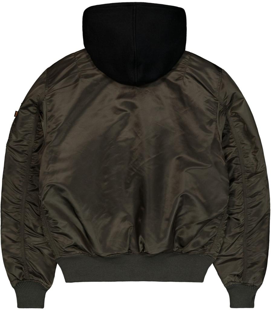 Winter Jacket Alpha Industries MA-1 D-Tec Hood Bomber Jacket (183110) Dark Green