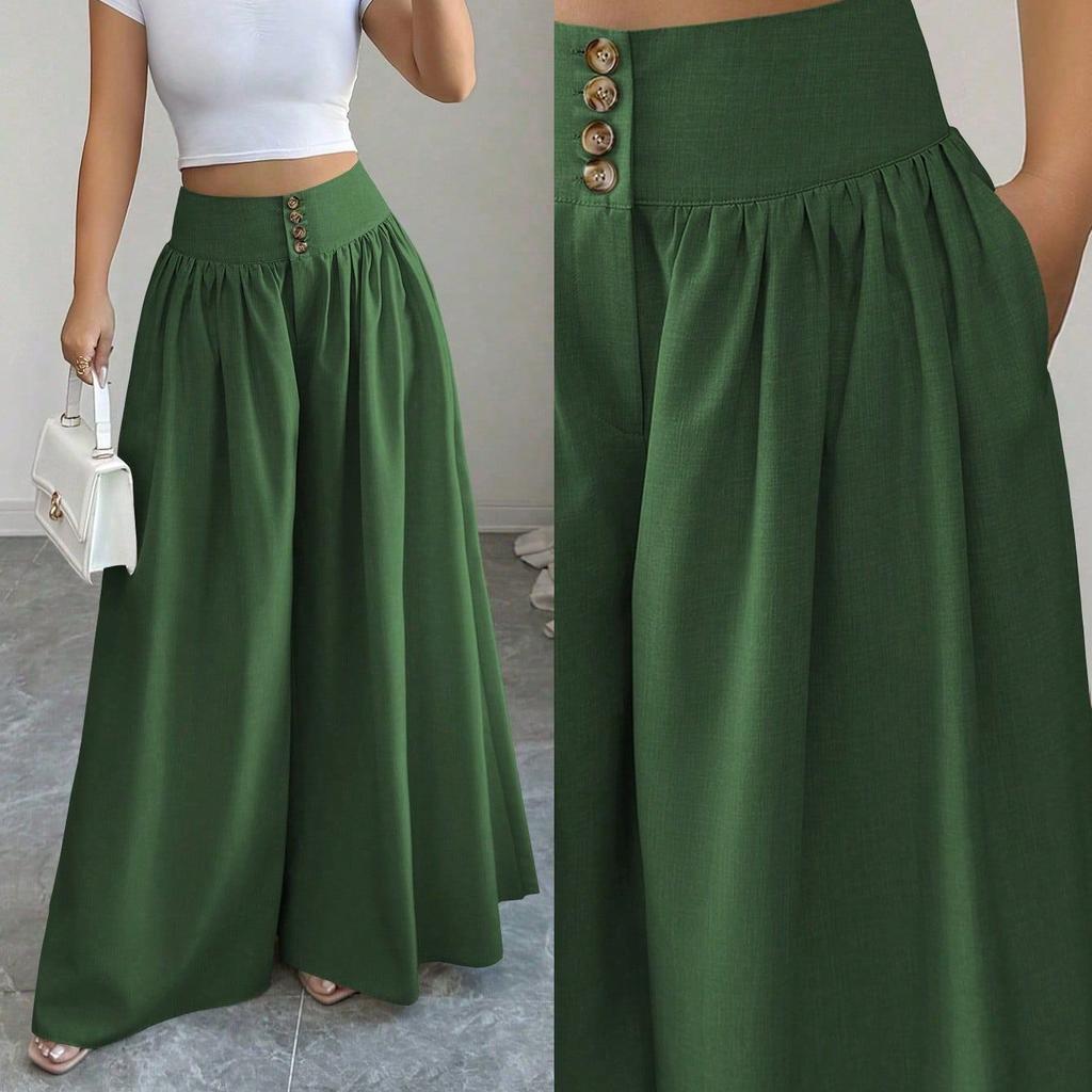 Women'S High-Waisted Wide-Leg Pants with a Loose And Flowing Silhouette, Perfect for Casual Attire And Easy to Match with Various Outfits