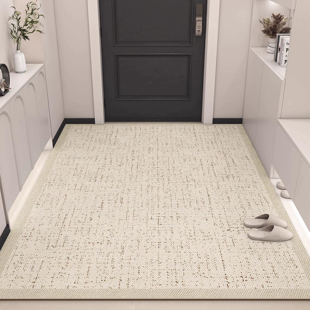Door Floor Mat, High-End Door Floor Mat, Dirt-Resistant Pvc Leather, Leave-In Washable, Erasable, Cutting, Non-Slip Door Carpet