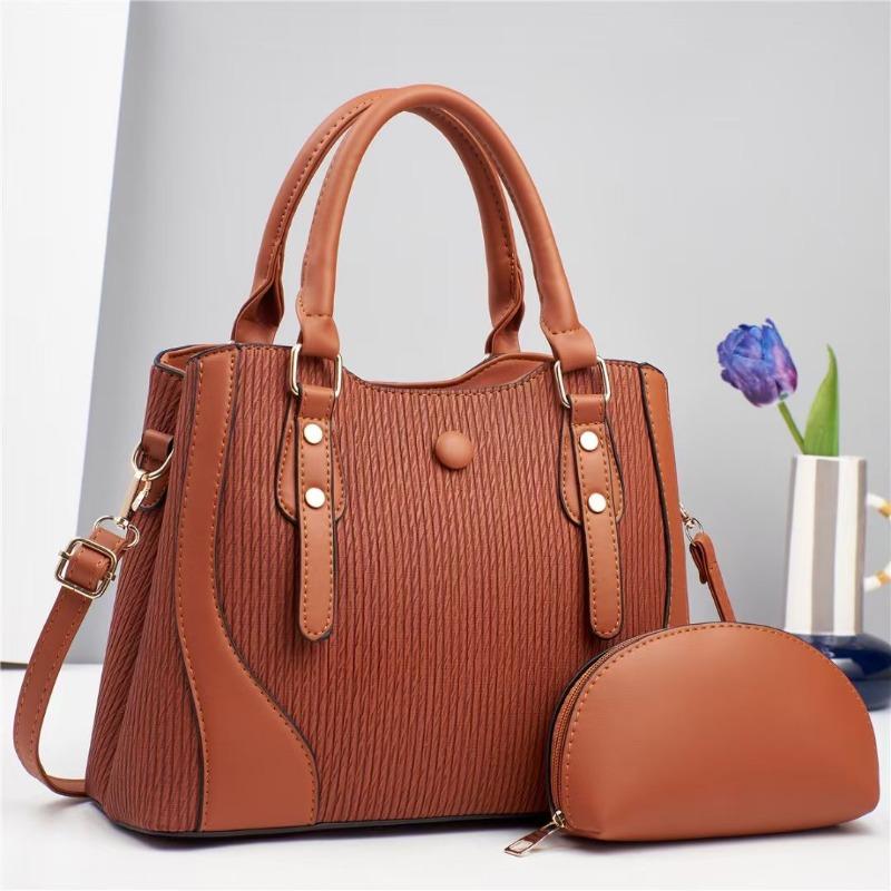 New Fashion Women's Handbag 2 Piece Set Handbag Large Capacity Multifunctional Shoulder Crossbody Bag Trendy Style Tote Bag