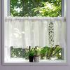Sunny day fabric Patrice Cafe 120cm wide x 30cm White Short Length Curtain, long, Lace,