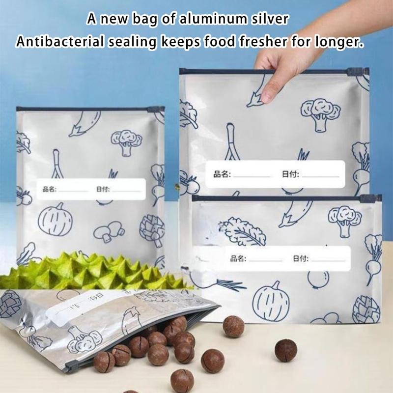 Thickened Aluminum Foil Sealed Bags With Expandable Space Moistureproof Food Containers For Kitchen Organization