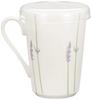 LA AMYS "Two Jours" Teamate Mug, Lavender Pattern, White (with Tea Strainer), AM20-2-12
