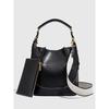 Z Cross-border Women's Bag 2025 New Style Large-capacity Wide Shoulder Strap Single-shoulder Portable Brown Beaded Cross-body Bucket