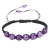 Burst Hand-Woven Amethyst Round Bead Shambhala Bracelet Bracelet