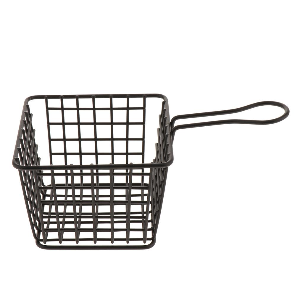 Iron Mesh Colander Strainer Sifter Fry Basket Vegetable