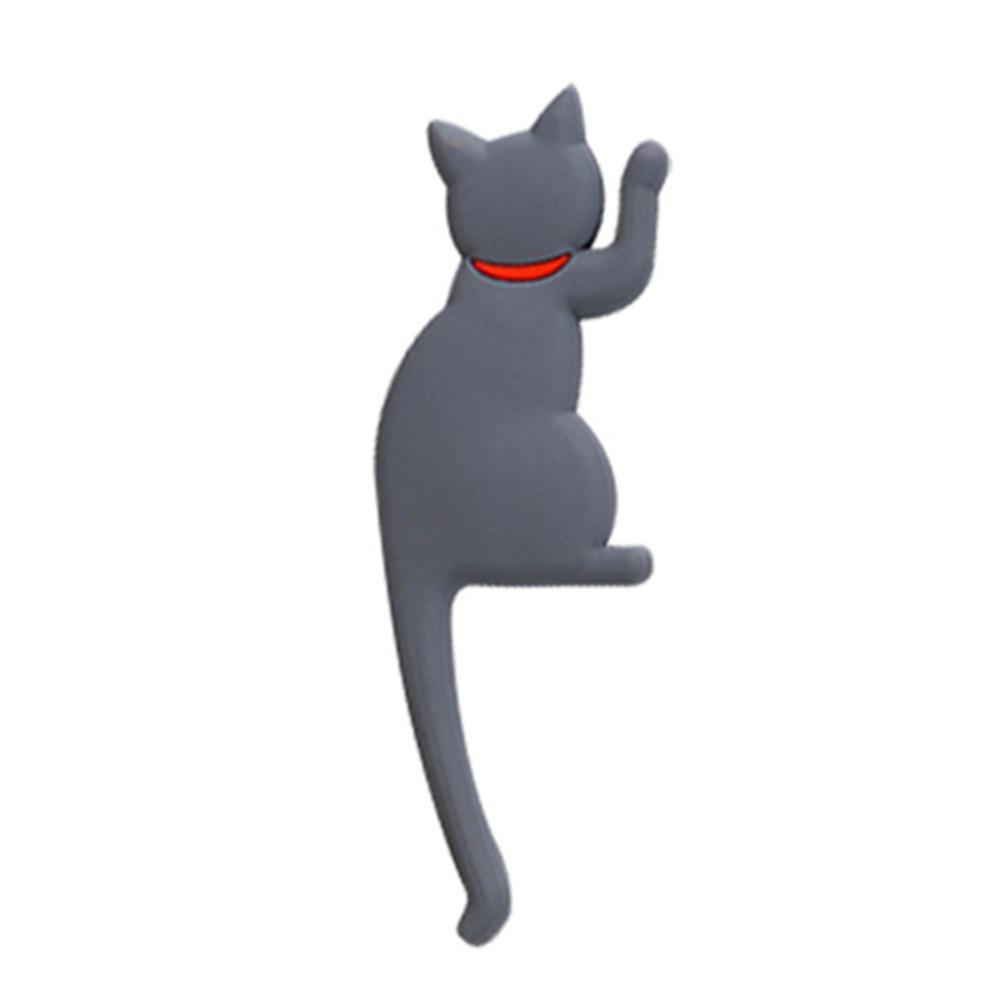 Creative Removable Cat Tail Refrigerator Hooks Cartoon Cat Furniture Decorations Strong Magnetic Hook Fridge Magnet Hook Home