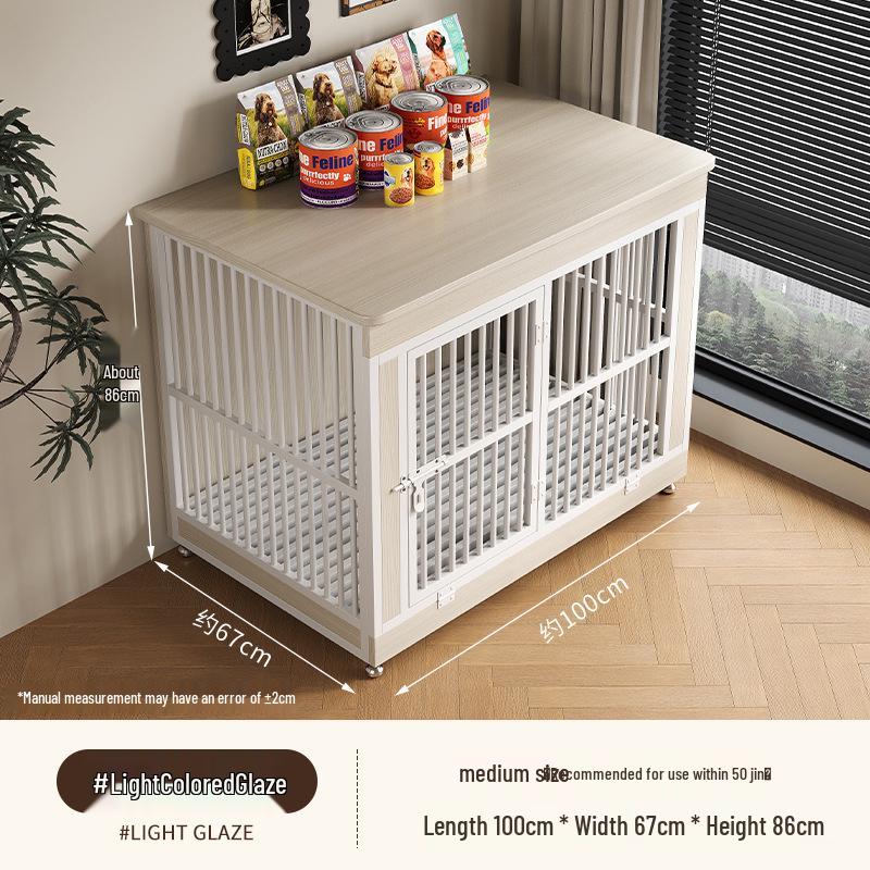 Wooden Dog Crate Villa with Toilet - Stylish Furniture for Small, Medium, Large Dogs
