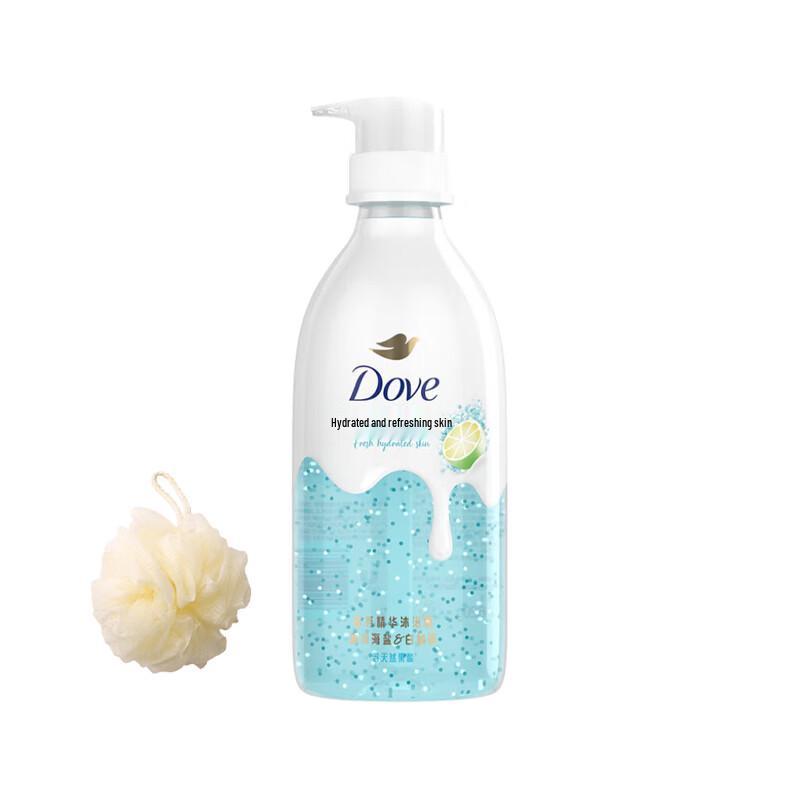 

Dove Glacier Sea Salt & White Grapefruit Essence Shower Gel with Bath Sponge