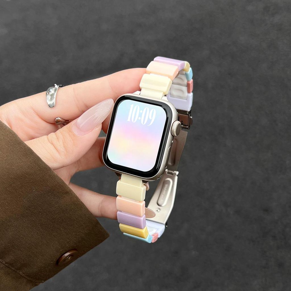 Compatible with Apple Watch S11: New Summer Strap - Resin & Silicone S10/S9 Bands with a Premium Feel