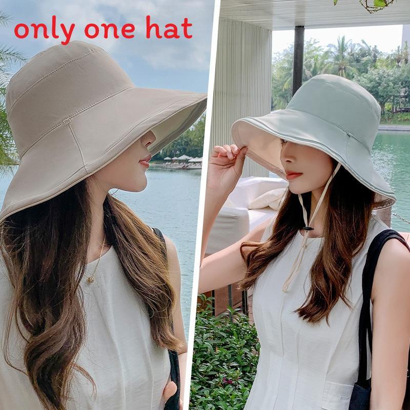 

Летняя рыбацкая кепка для женщин, защищающая от солнца, с УФ-защитой и широкими полями, панама бежевый