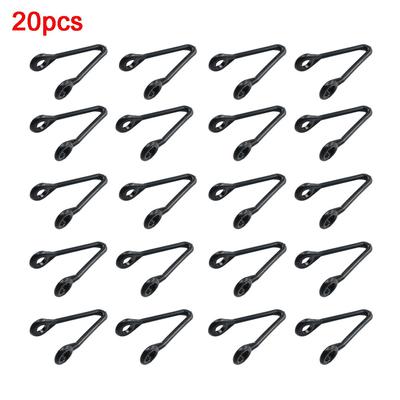 10/20pcs Plastic Misting System Connector Flexible Loop Two Holes Design Hanging Clip Holder V Shaped Spray Seat Clamp