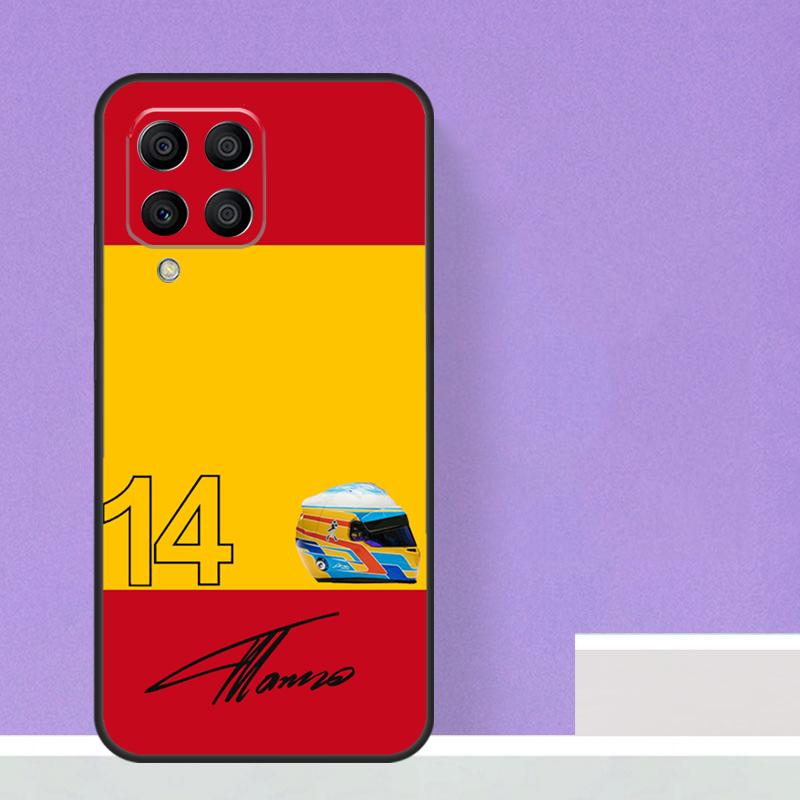 F1 Racing Fernando Alonso 14 For Samsung Galaxy M55 M15 M13 M33 M53 M20 M30s M31s M12 M32 M52 M11 M51 M14 M34 M54 Case