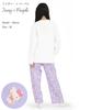 Hello Kitty Room Knit Long Long Top and Bottom Covered Loungewear x [SAZAC] Wear, Quilt, Women's, Sleeves, Pants, Set, Pajamas, (Ivory