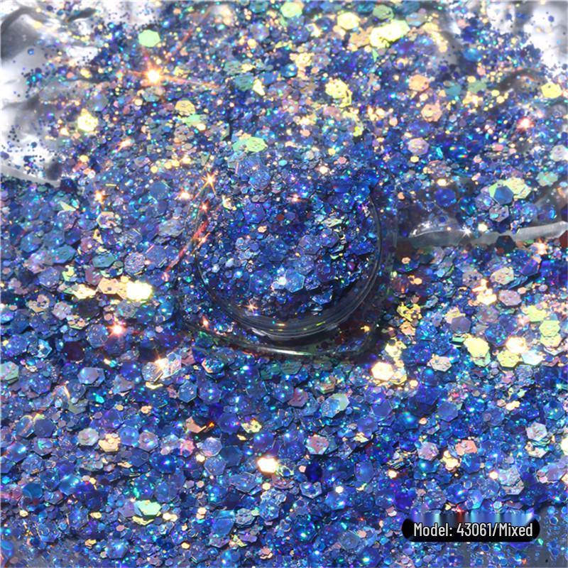 Platinum Silver Glitter Cat Eye Nail Sequins – Irregular Crushed Diamond Powder for All-Season Beauty Nails