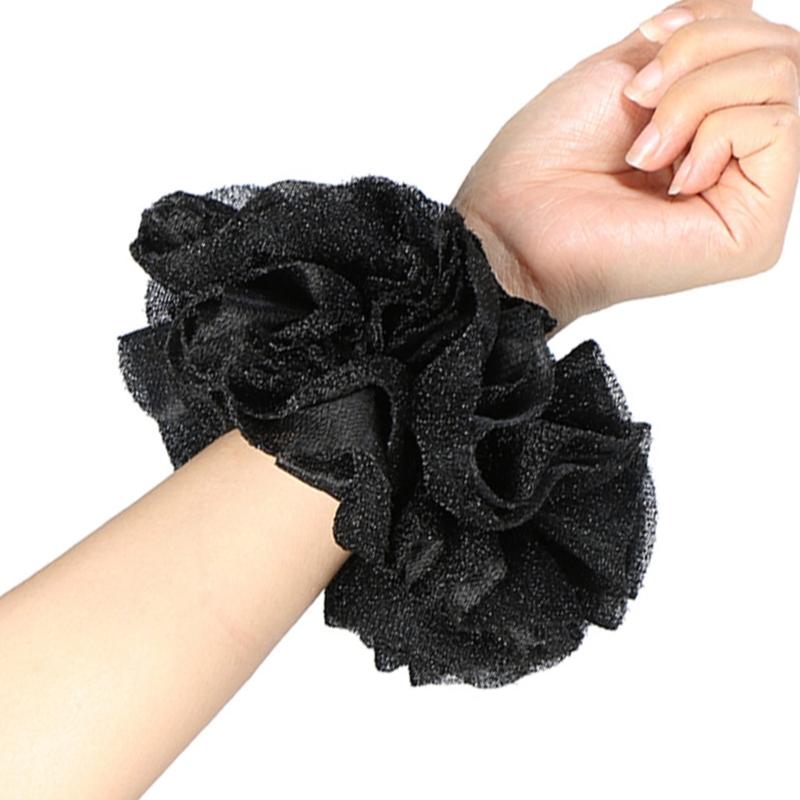 Gauze Scrunchies Women Extra-Large Scrunchie Oversized Thick Elastic Fluffy Hair Ties Hair Scrunchies Ponytail Holder