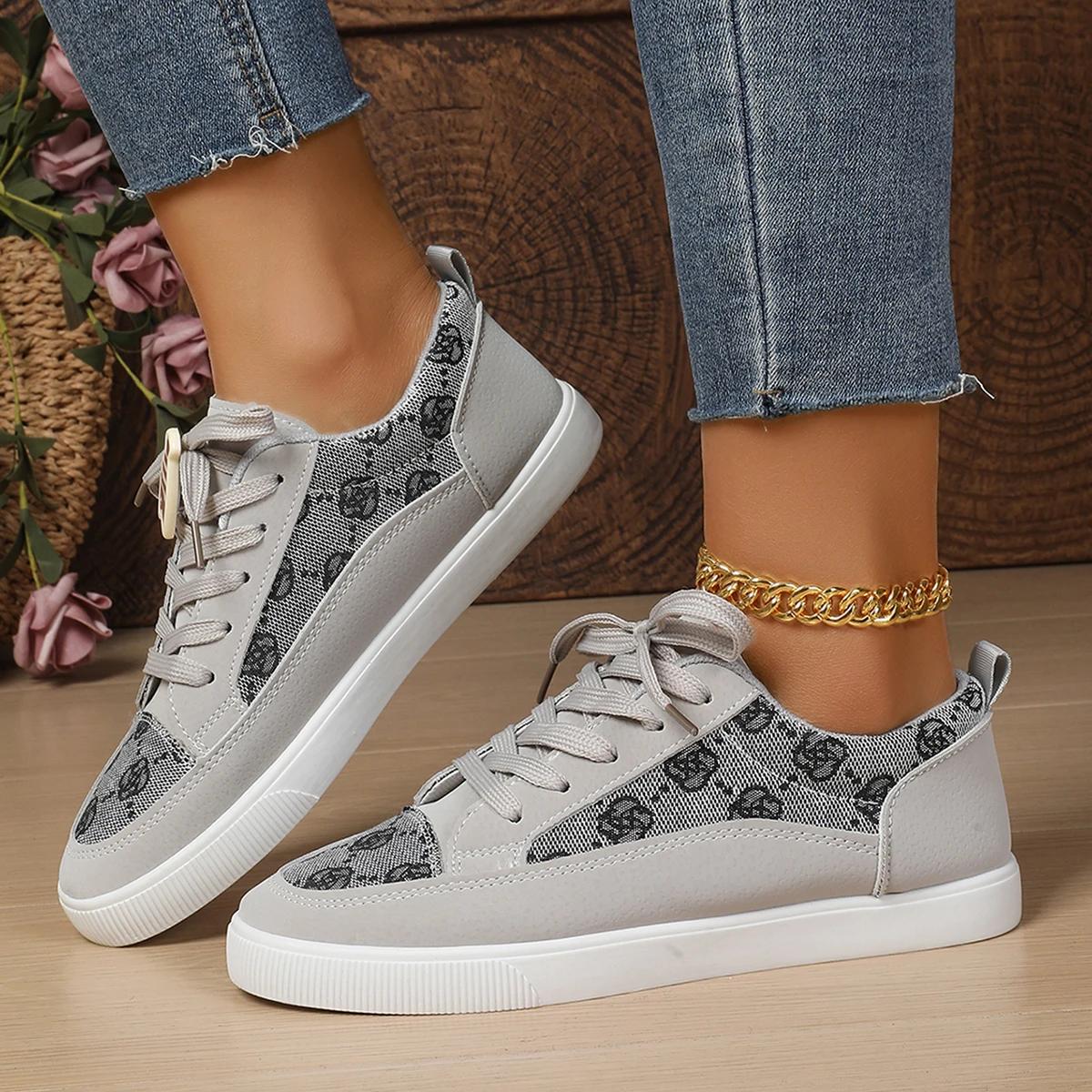

Fashion Women Sneakers New Platform Round Head Fashion Sneakers Women Comfortable Breathable Wear-resistant Shoes Women Zapatos De Mujer 43 серый