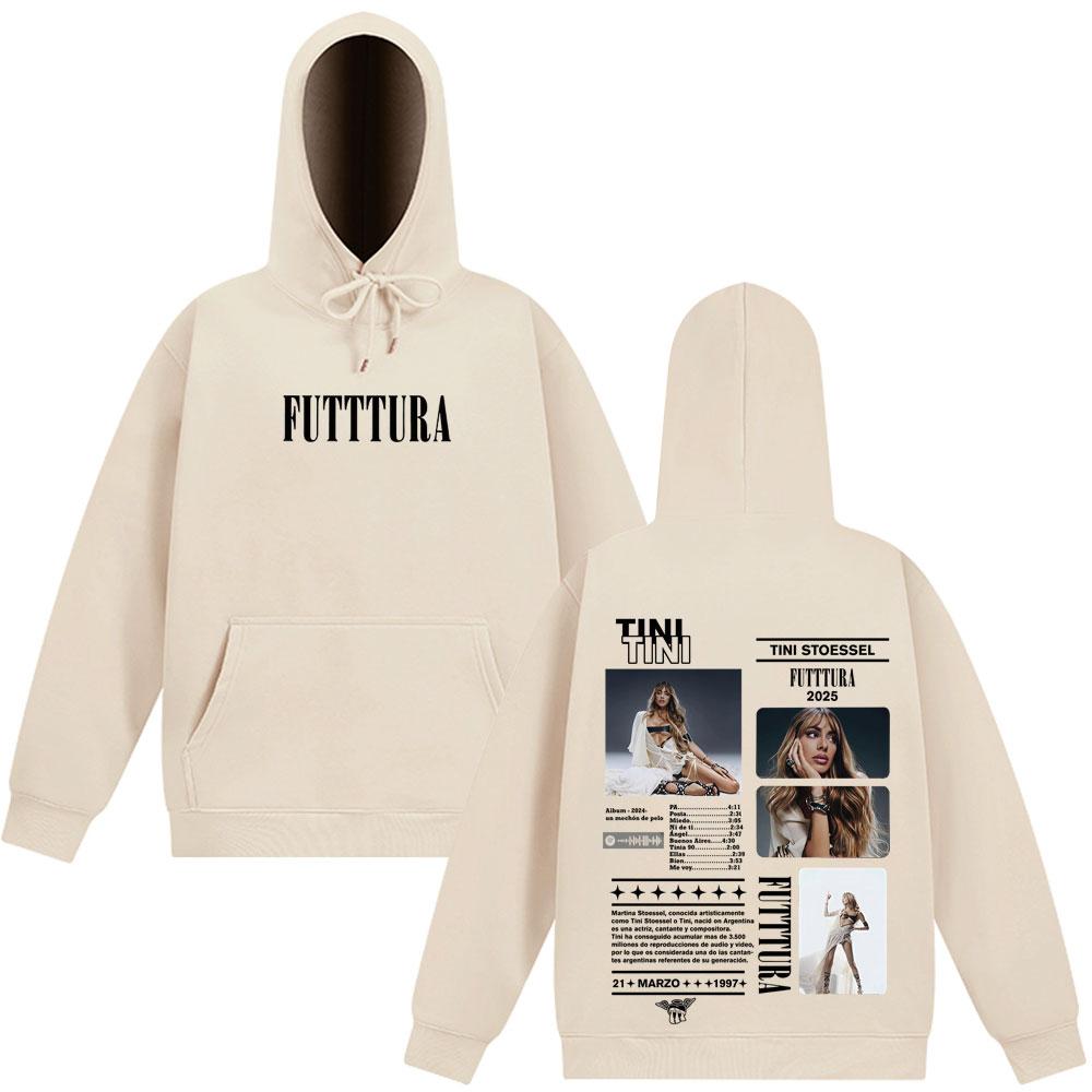 Singer TINI STOESSEL 2025 Tour Fashion Print Hoodie Men Women Vintage Casual Hooded Sweatshirts Long-sleeved Comfort Pullover