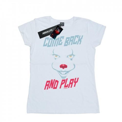 

It Chapter 2 Womens/Ladies Come Back And Play Cotton T-Shirt білий