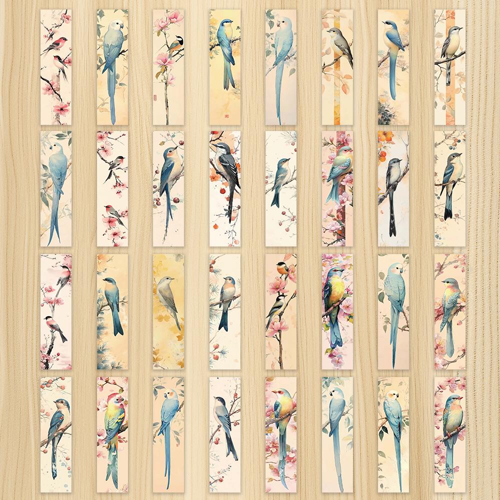 

32pcs, various bird bookmarks, magpies, suitable for teachers, readers, and enthusiasts, bookmarks, gifts, parties, birthdays