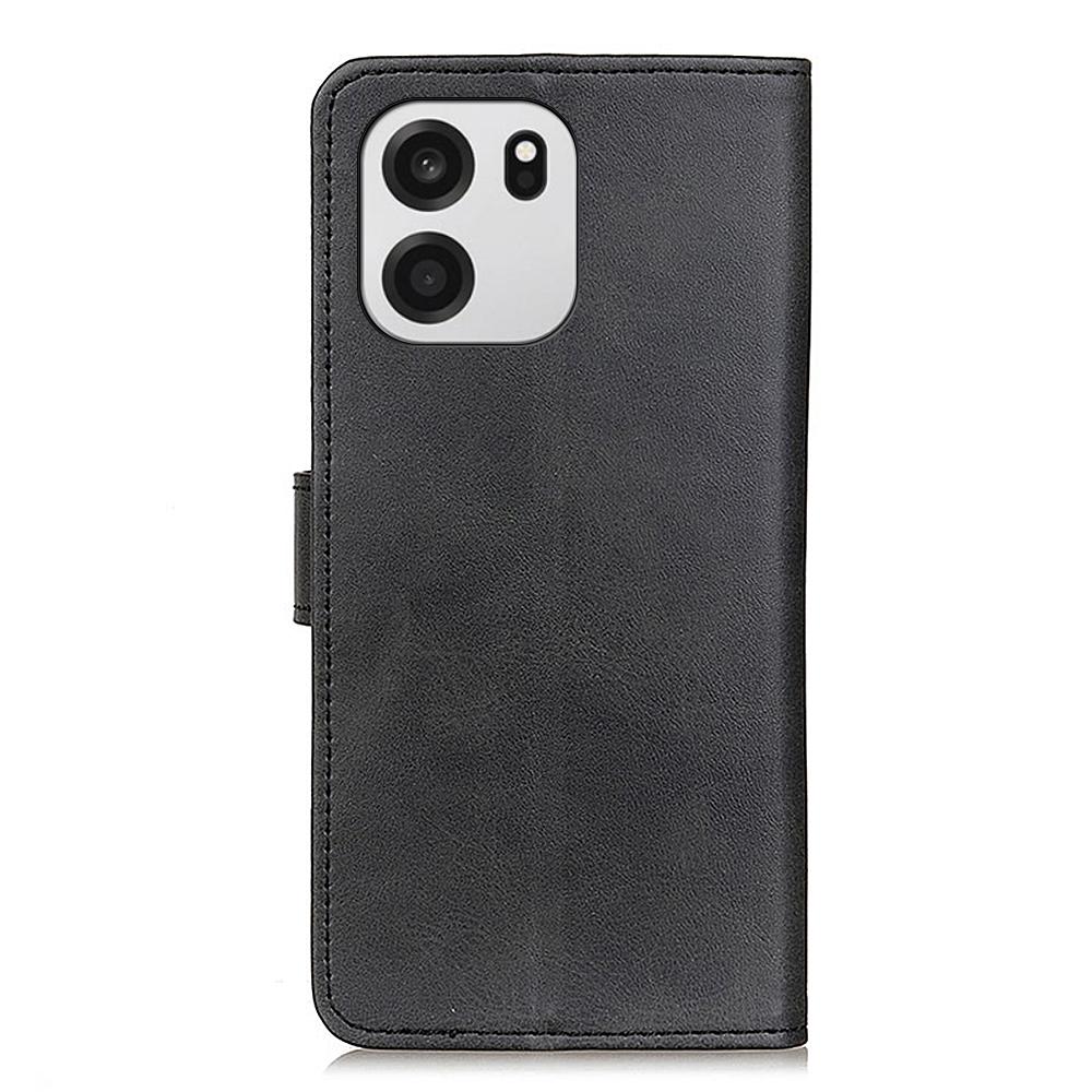 For iPhone Air PU Leather Case with Strap Phone Cover Stand Side Magnetic Button Design