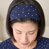 Mini star hair band - navy