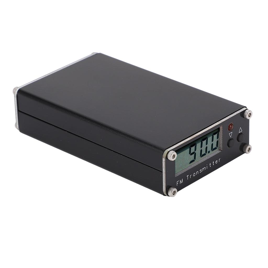 FM Broadcast Transmitter Long Range 76‑108MHz FM Broadcast Transmitter LCD Display Shortwave with Antenna for Music Programs