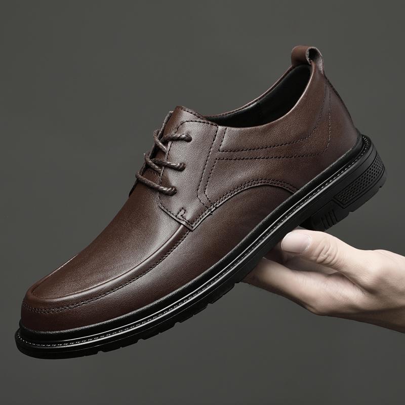 

Genuine Leather Men Casual Shoes Mens High Quality Loafers 2024 New Classic Men Shoes for Wedding Male Comfortable Office Shoe 45 коричневый