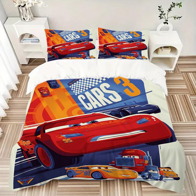 3Pcs Mcqueen'S Race Bedding Sets For All Sizes New 3D Printed Bed Cover Comforter Duvet Cover Pillowcase Bedroom Decoration