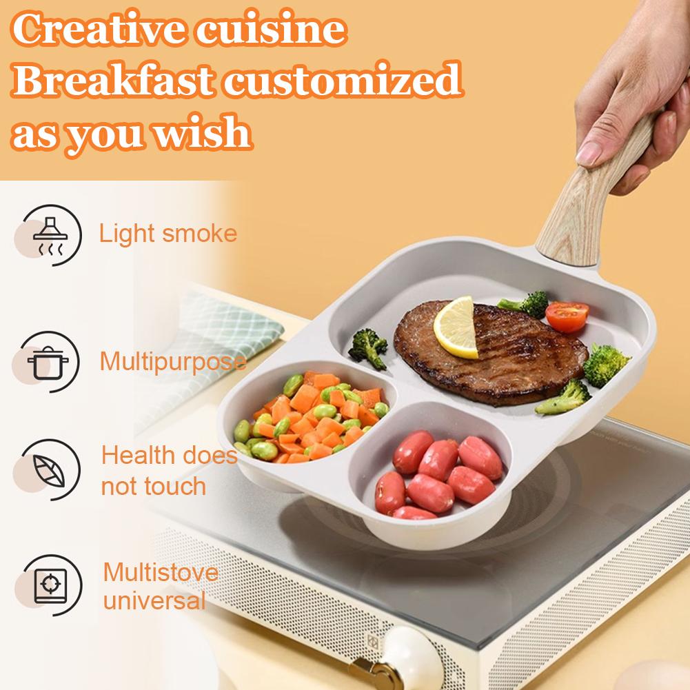 3 In 1 Egg Frying Pan for Breakfast Pancake Burger Sandwiches Nonstick Easy Clean Pancake Pan for Gas Stove & Induction Cooker