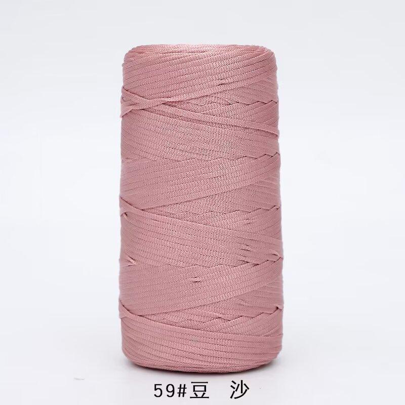 Mercerized Cotton And Linen Flat Belt Thread Light Body Ice Silk Thread Hand Crocheted Diy Hook Bag Hat Seat Cushion Hollow Thread